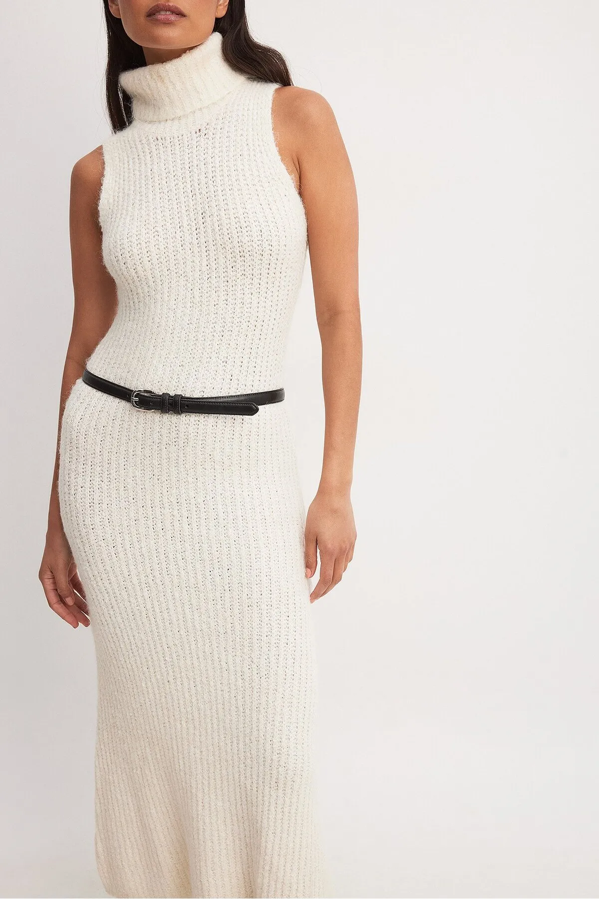 NA-KD  Gestricktes Maxikleid mit Rollkragen