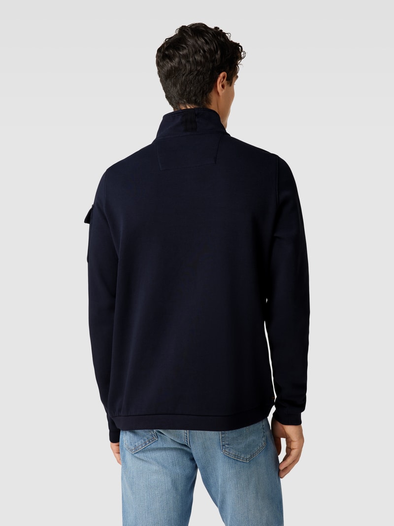 Sweatshirt mit Troyer-Kragen in hellgrün