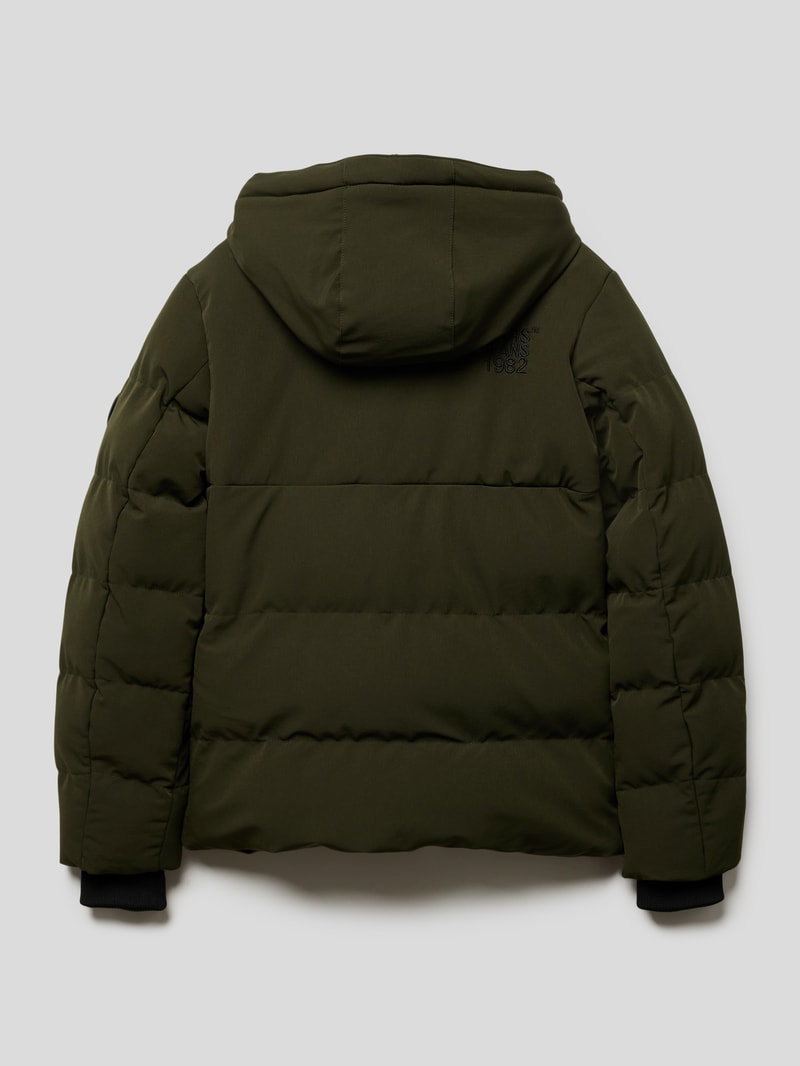 Steppjacke mit abnehmbarer Kapuze Modell 'Eltham' in olivgrün