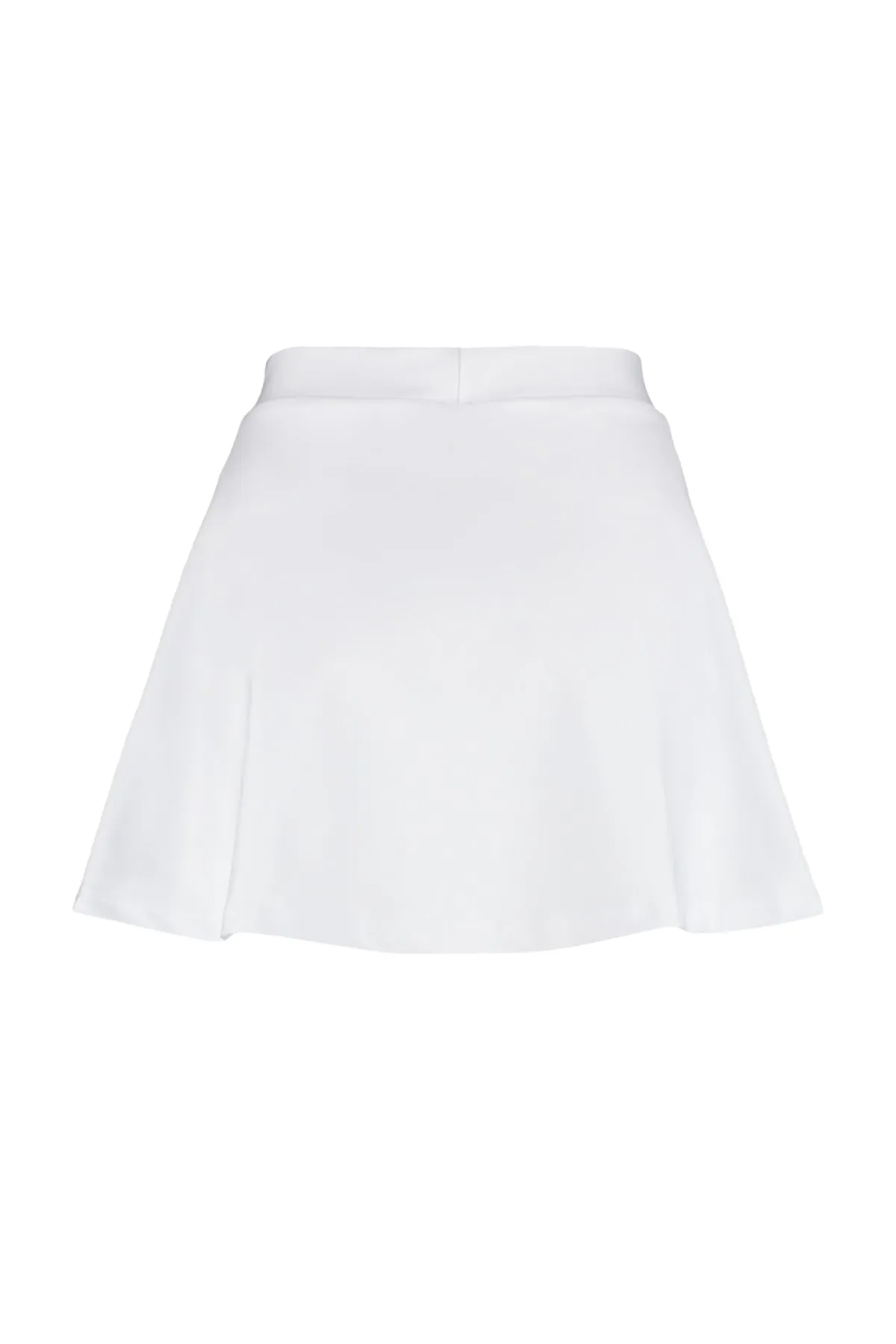 Trendyol Collection  Weißer 2-lagiger Tennis-Strick-Sportshortsrock mit Shorts innen TWOSS22SR00067