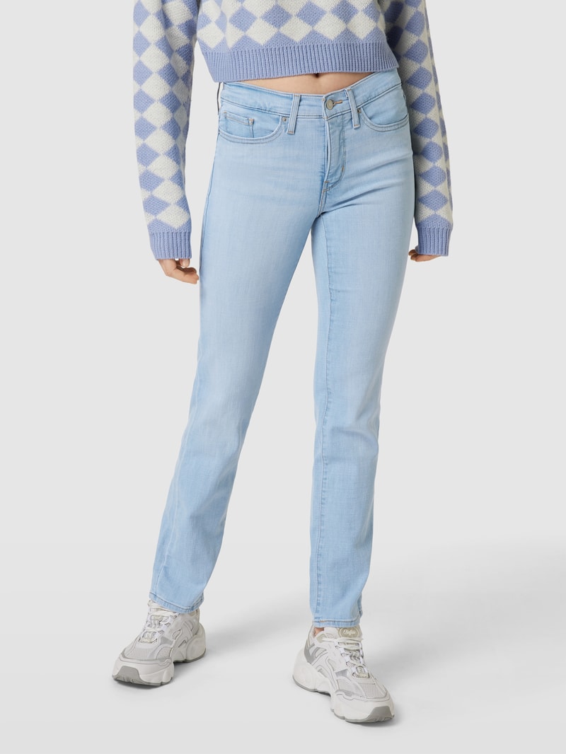 Jeans mit Label-Patch Modell 314™ SHAPING STRAIGHT in hellblau