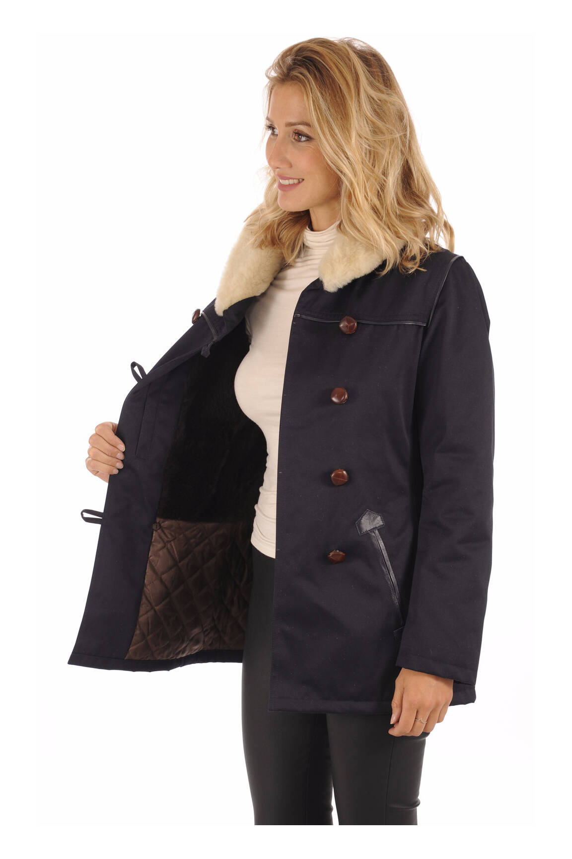 La Canadienne Parkas Femme couleur bleu