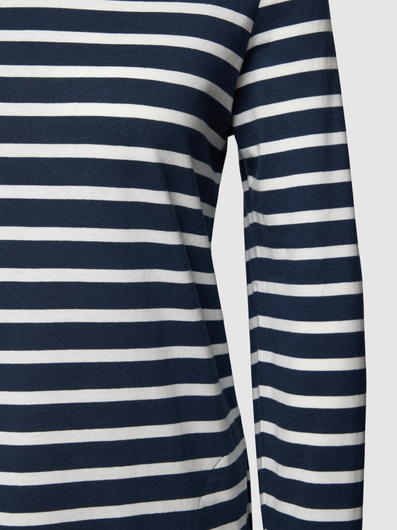 Nachthemd mit Streifenmuster in marineblau