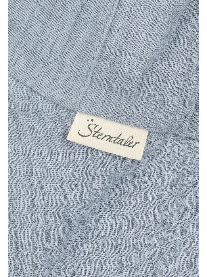 Sterntaler Schirmmütze mit Nackenschutz Musselin in blaugrau günstig kaufen