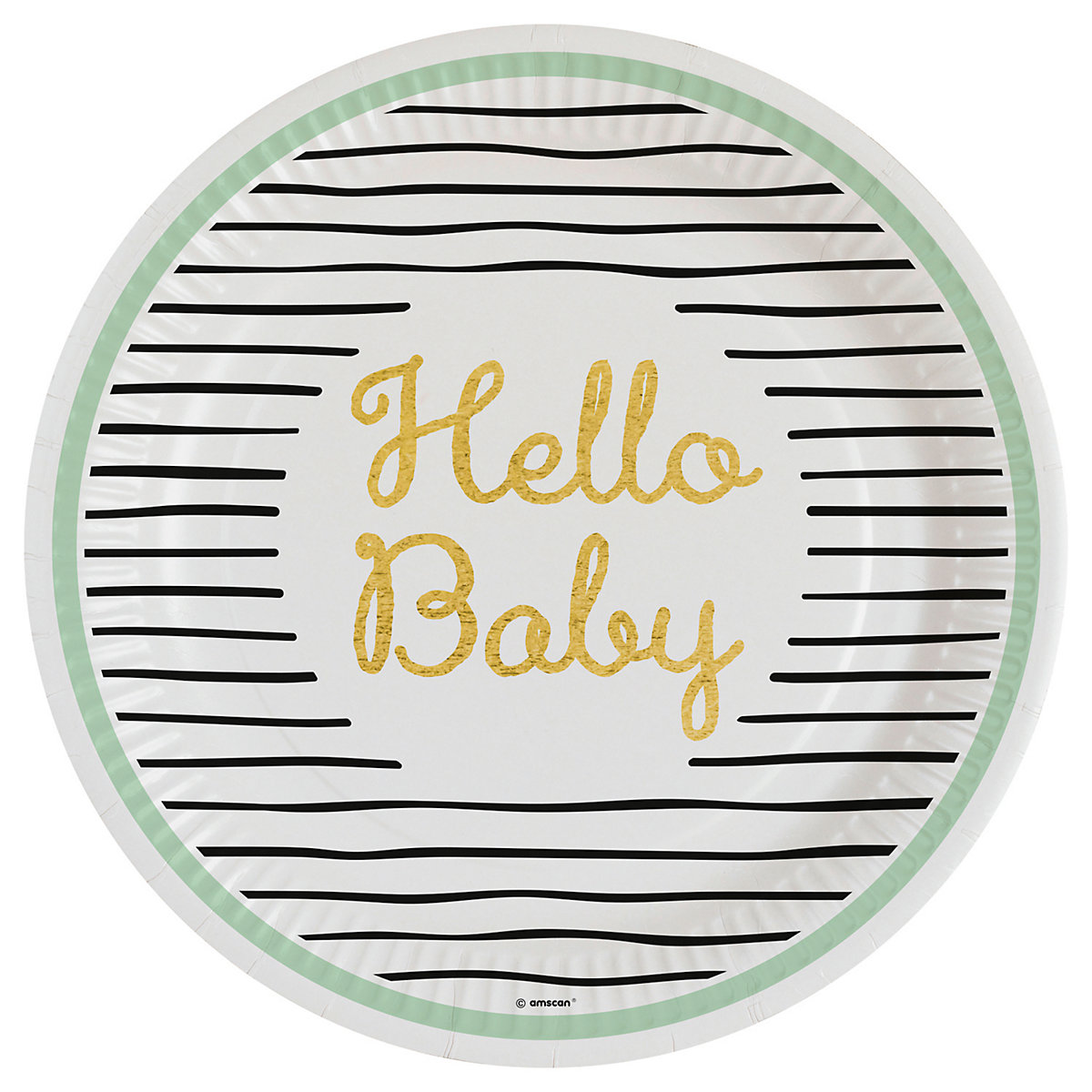 Pappteller Hello Baby D23cm 8er