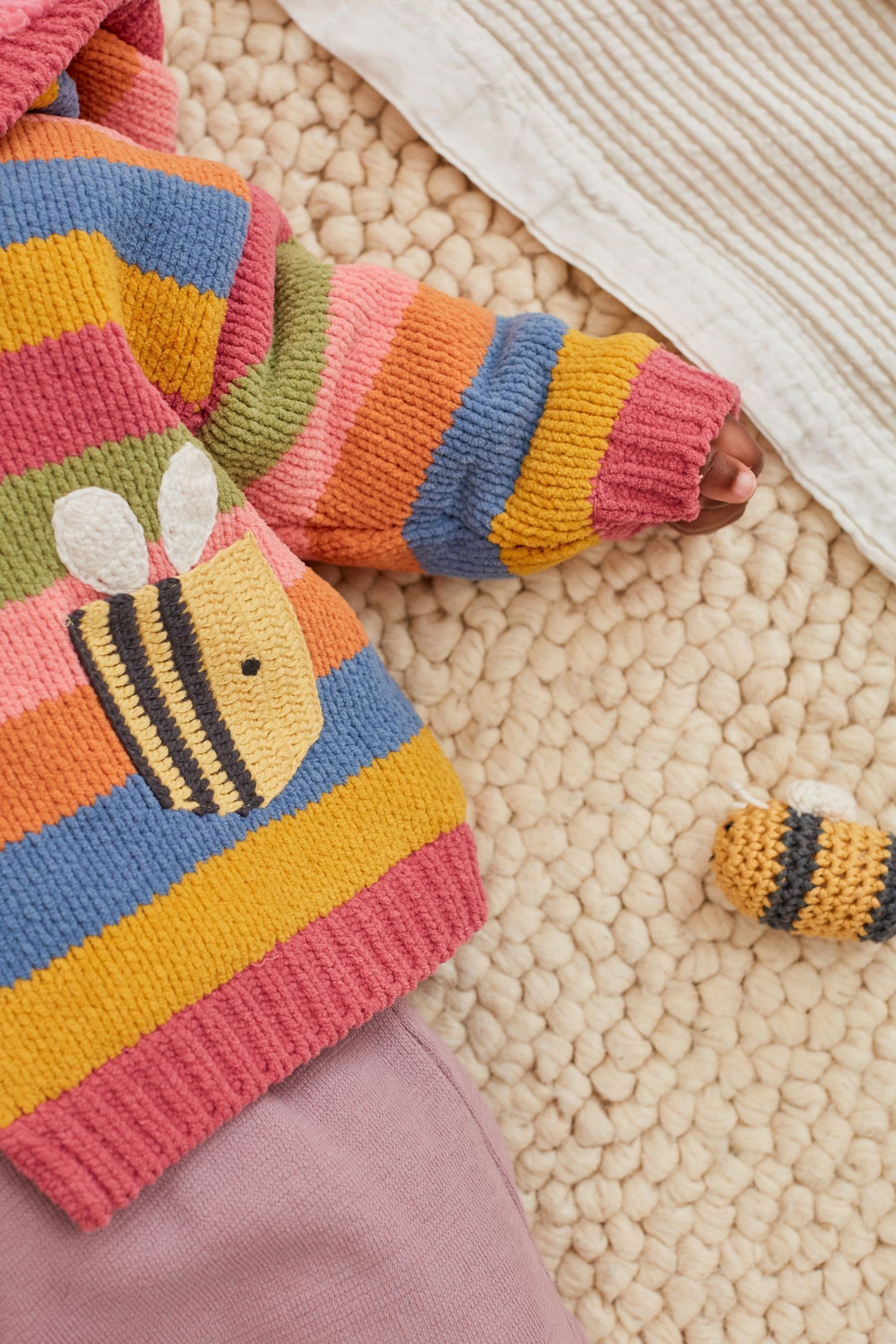 Next Strickjacke Babystrickjacke mit Fleece-Futter (1-tlg)