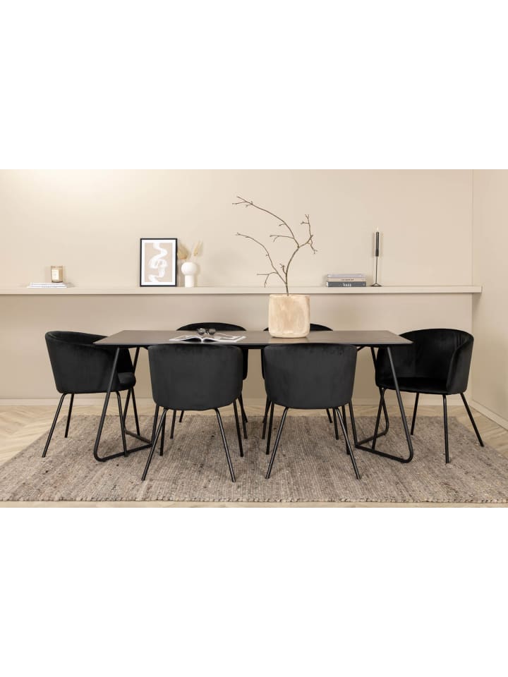 ebuy24 Essgruppe Pippi 1 (7-teilig) Schwarz 90 x 190 cm günstig kaufen onesize