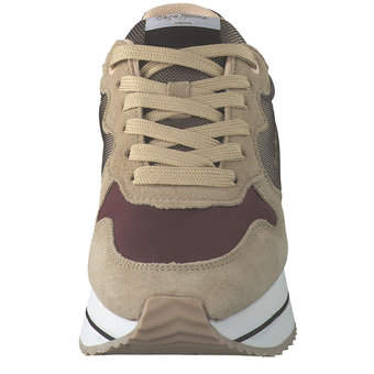 Pepe Jeans Rusper Poise Plateau Sneaker in braun