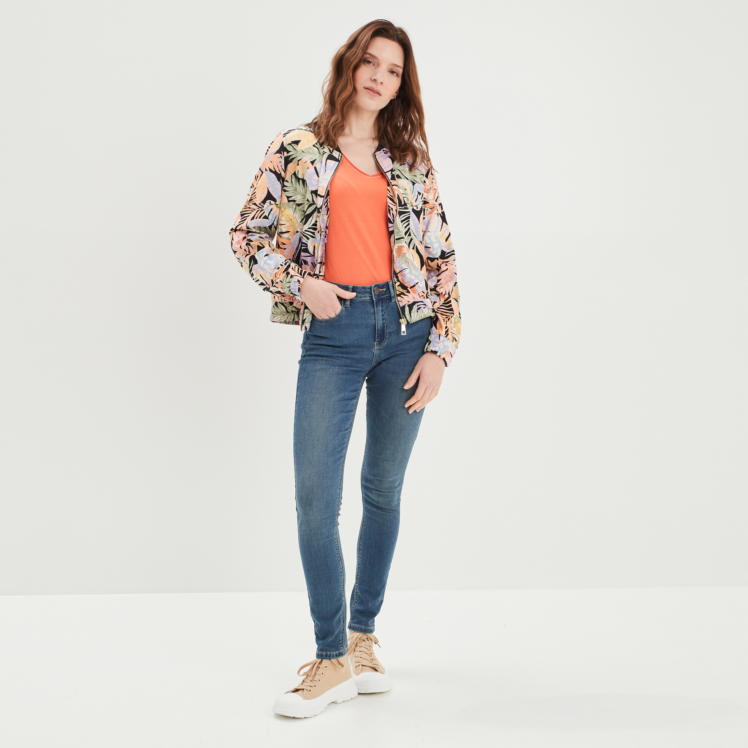 Jeans slim taille standard denim dirty femme | La Halle