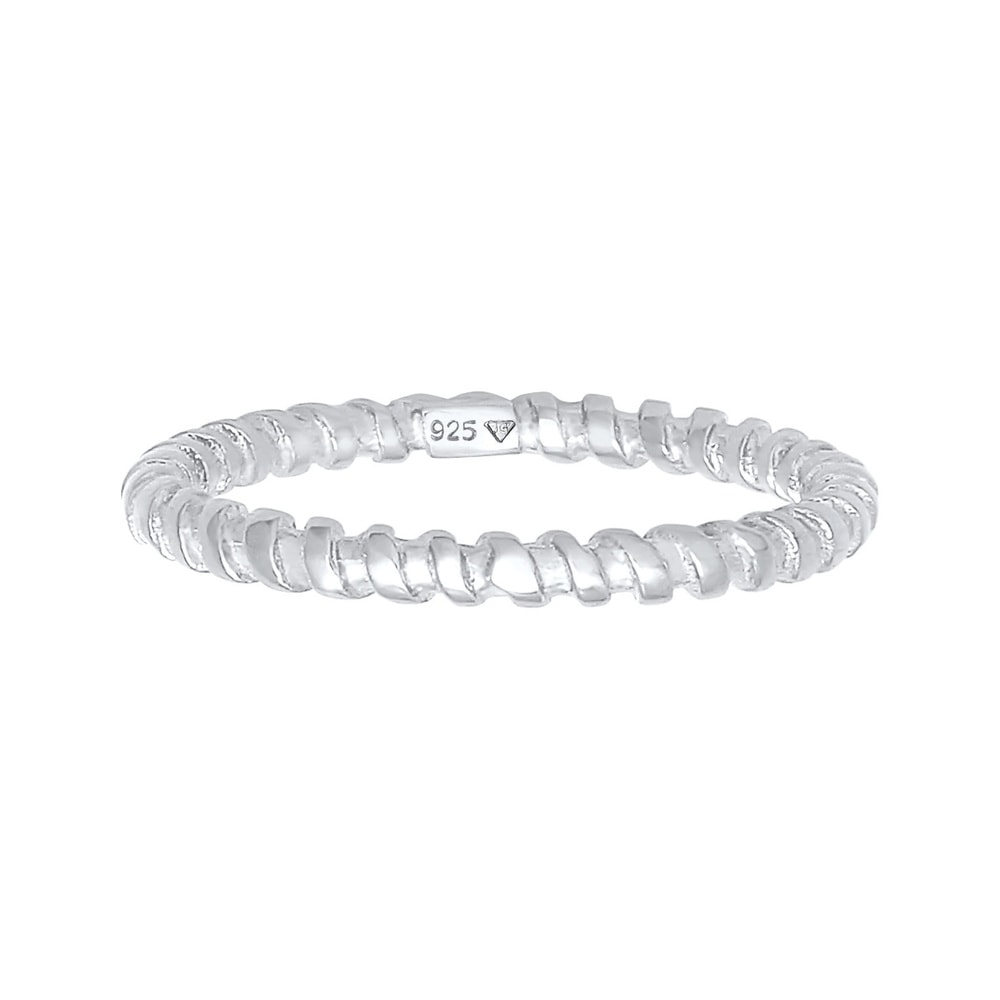 Elli Elli Bague Bague à empiler pour dames Blogueur de tendances de base torsadée en a Bague