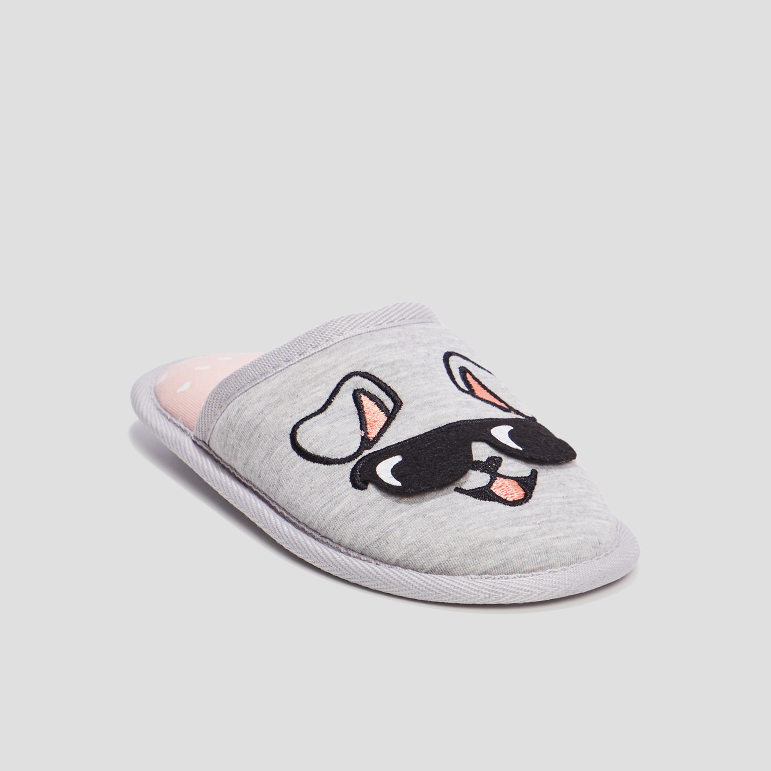 Chaussons mules gris fille | La Halle