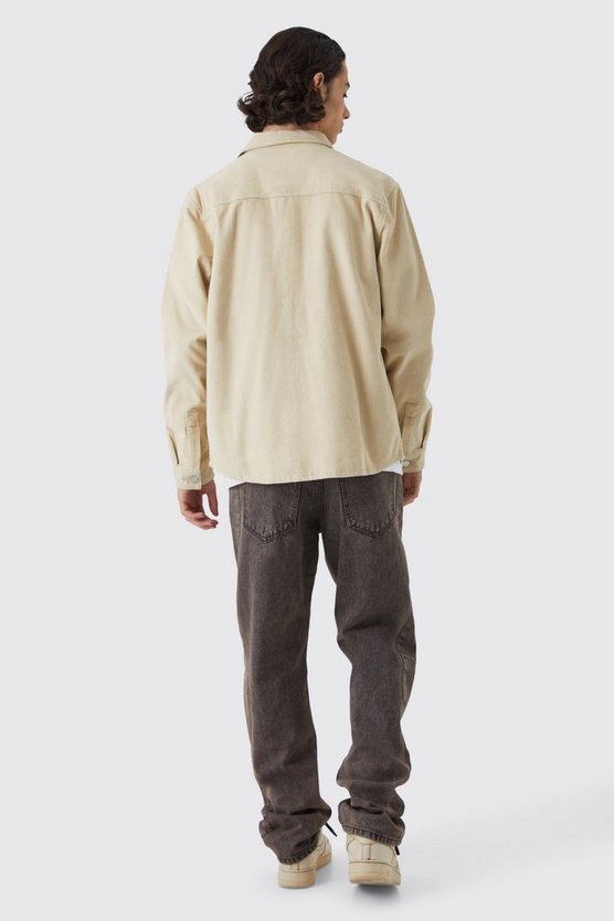 Cargo-Overshirt aus Cord