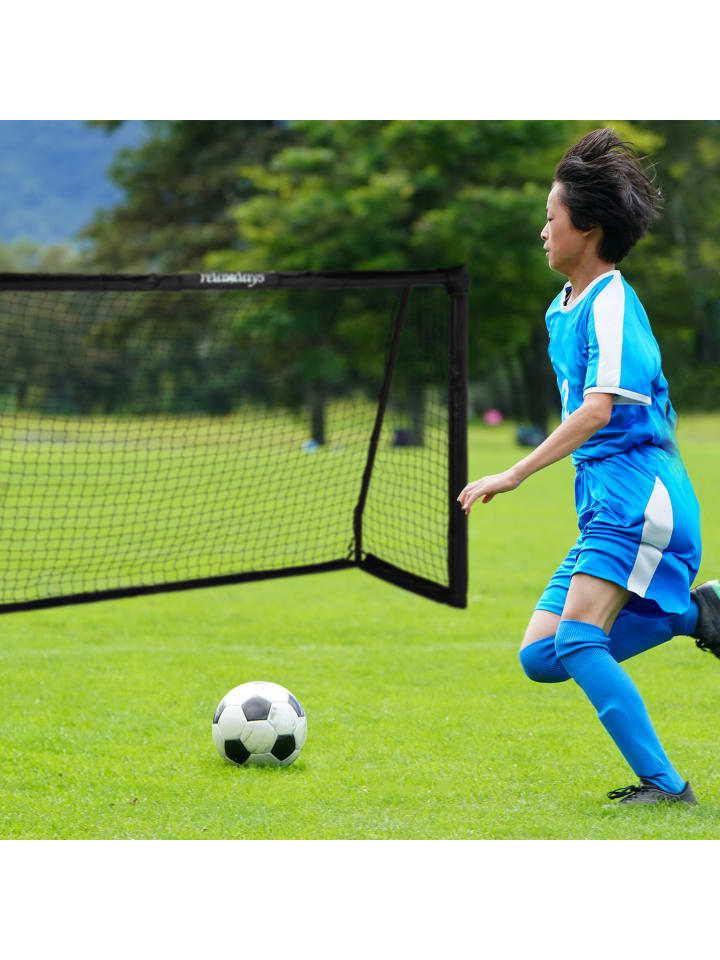 relaxdays Fußballtor in Schwarz - (B)180 x (H)120 x (T)60 cm günstig kaufen onesize