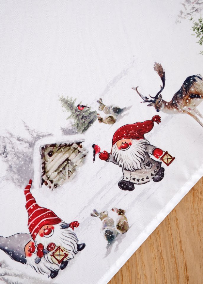Tischdecke mit Weihnachtsmotiven
