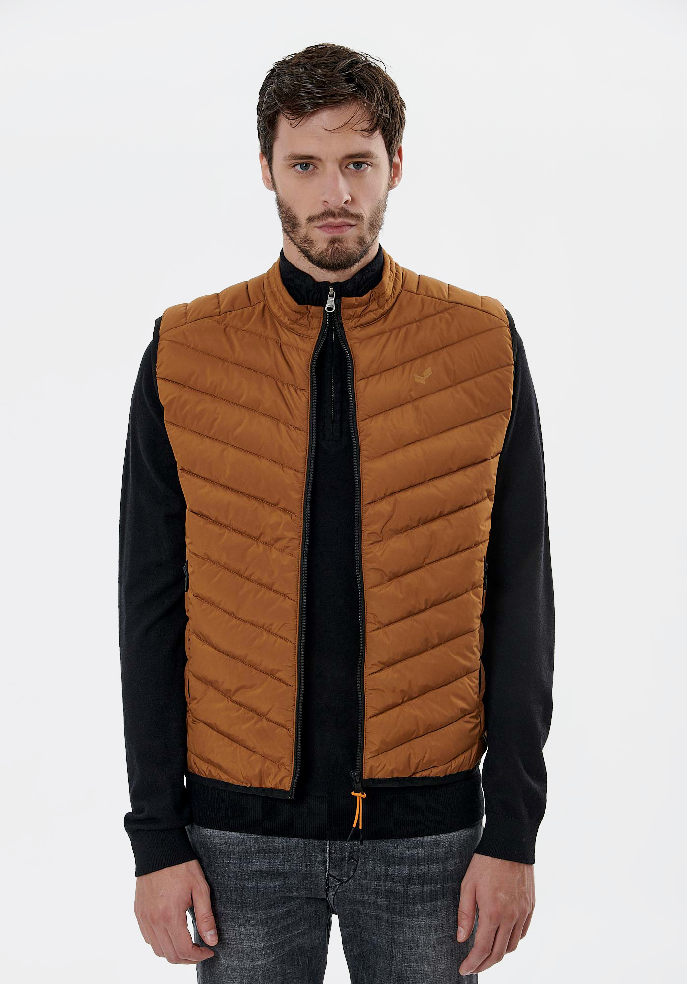 SONA   Doudoune fine marron homme