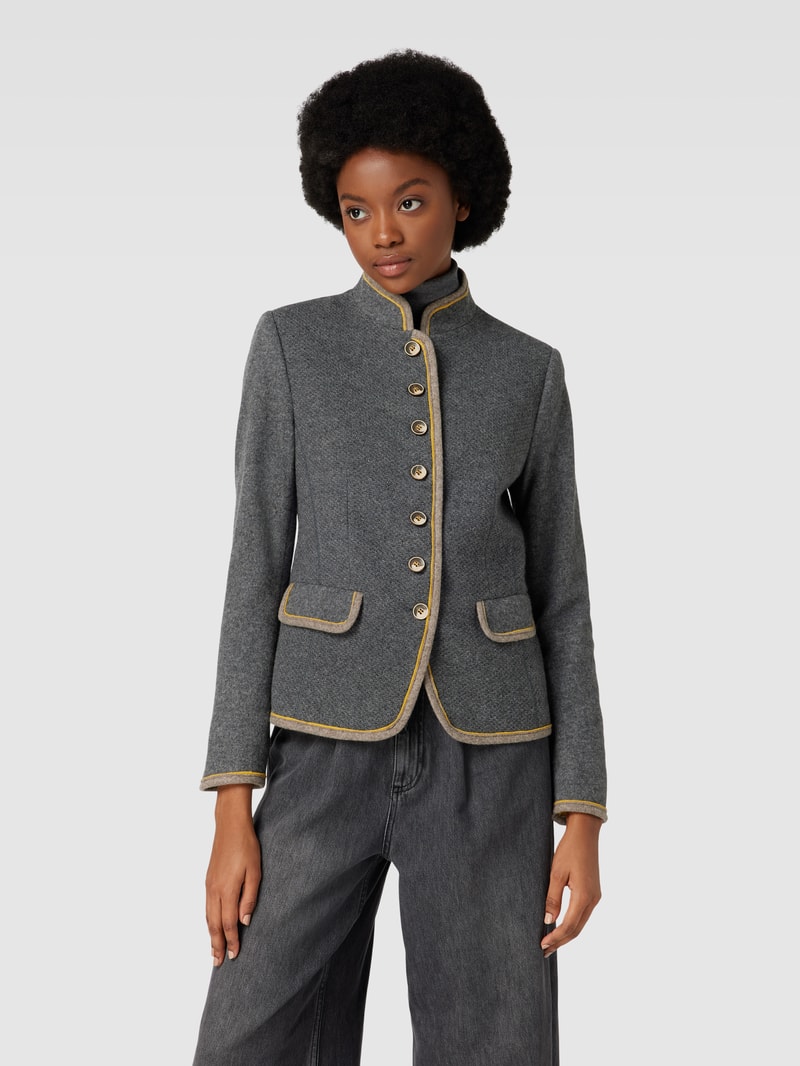 Blazer mit Pattentaschen in anthrazit