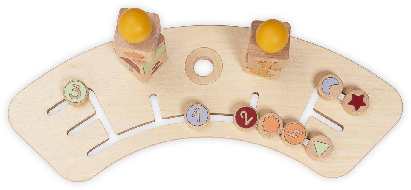 Hauck Hochstuhltablett Alpha Play Sorting Set Giraffe, Holz, Kunststoff, FSC® - schützt Wald - weltweit