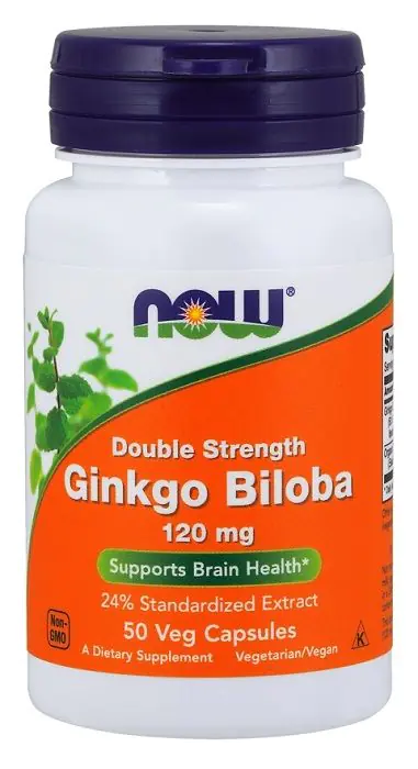 Now Foods Ginkgo Biloba Διπλής Ισχύος 120 mg, Κάψουλες