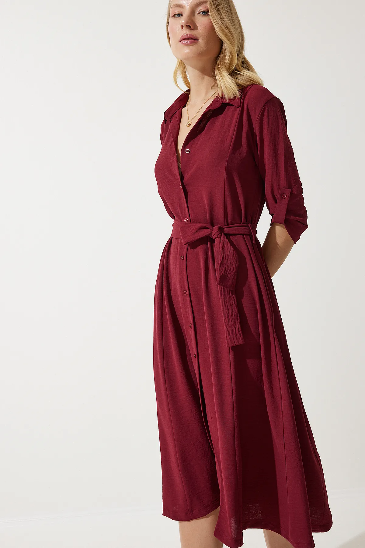 Happiness İstanbul  Kleid - Bordeaux - A-Linie