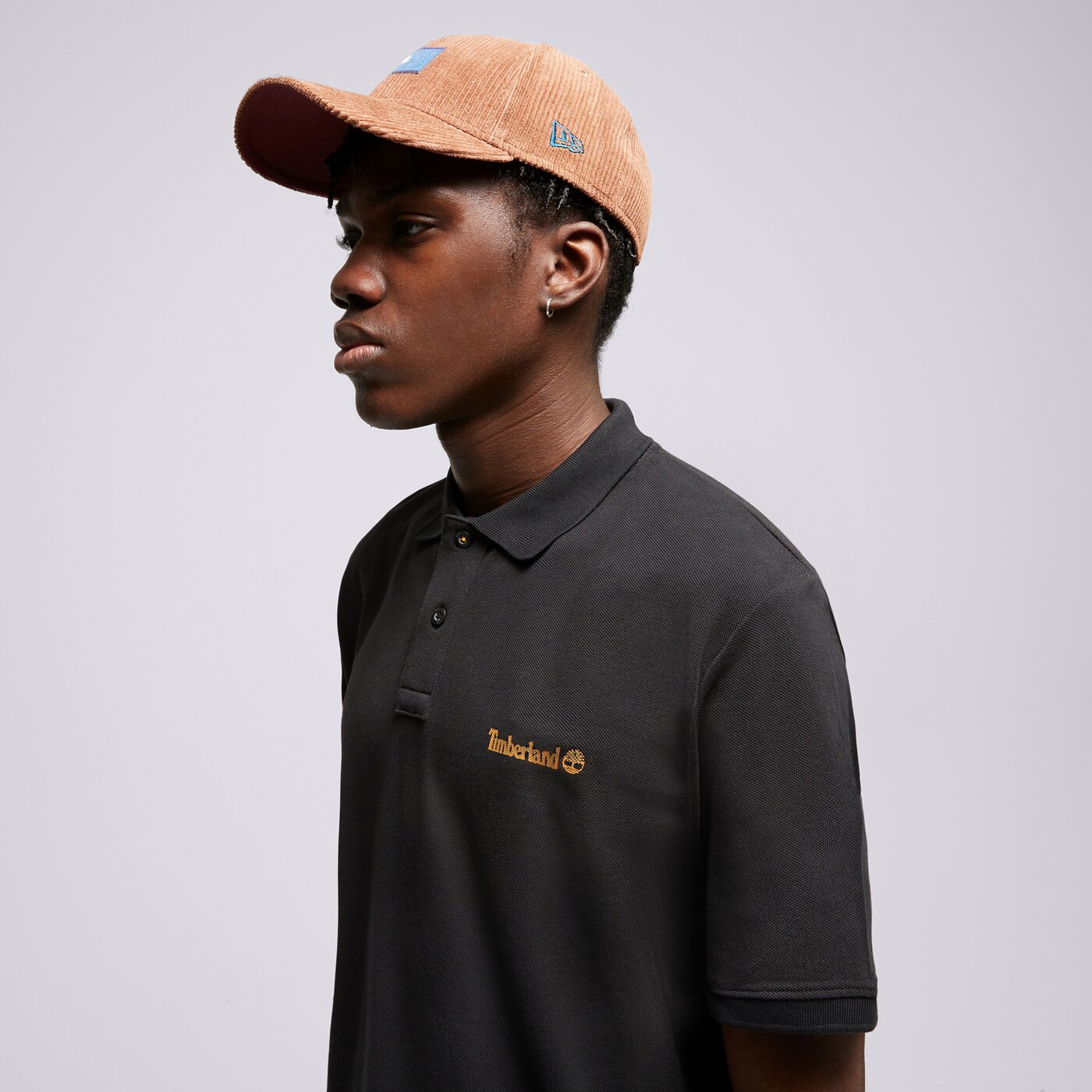 TIMBERLAND T-SHIRT SMALL LOGO PRINT POLO (REGULAR) Schwarz