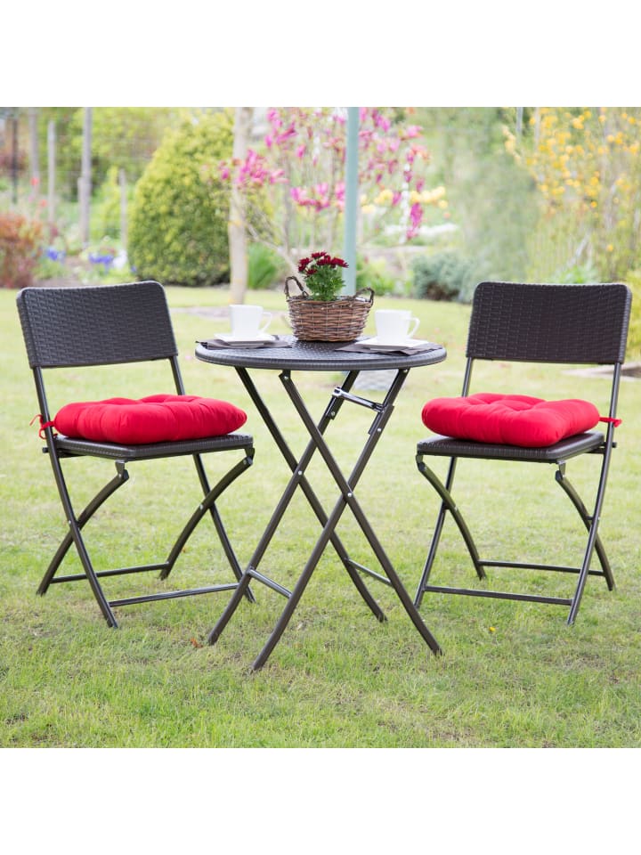 relaxdays 3 tlg. Gartenmöbel Set in Braun günstig kaufen onesize