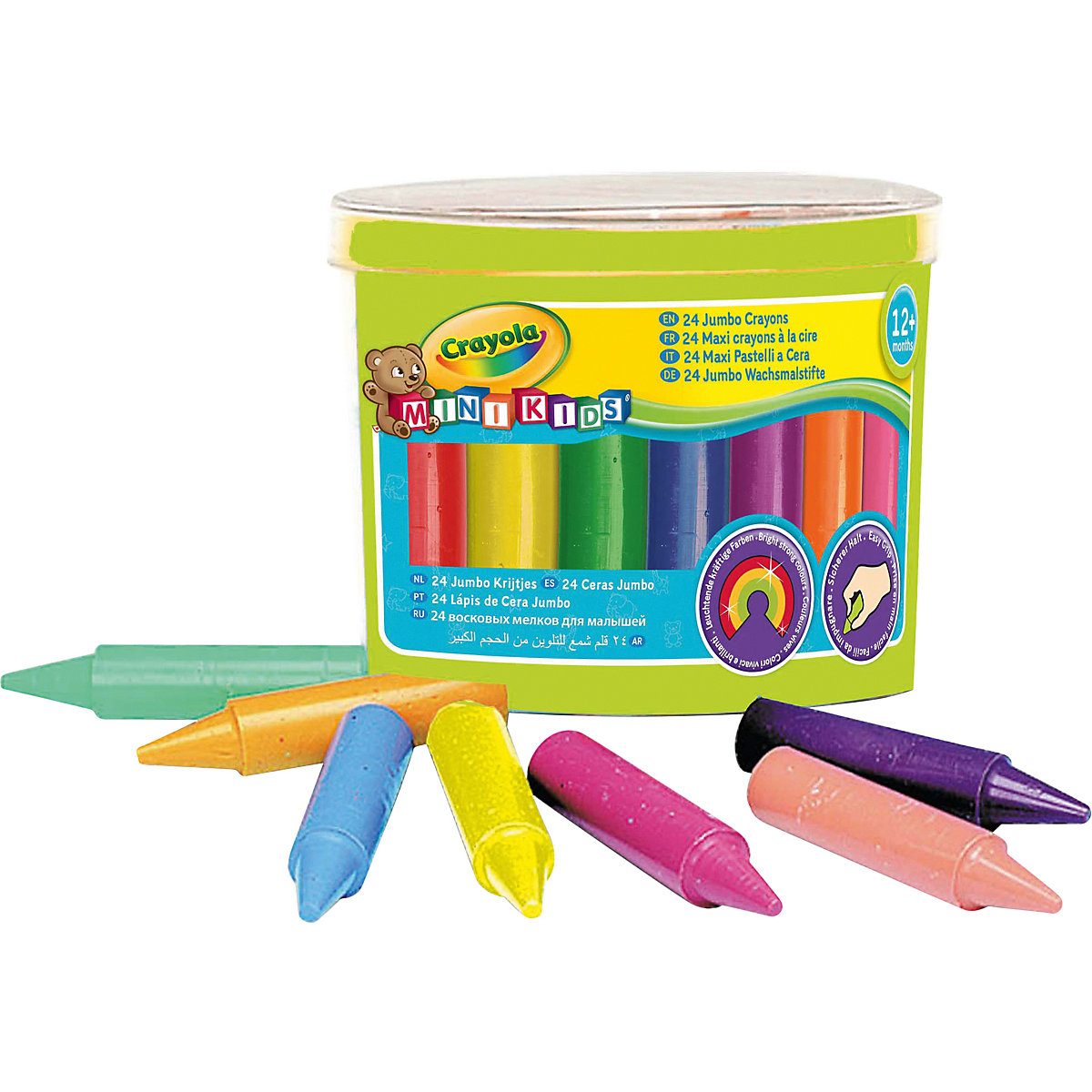 Jumbo Wachsmalstifte MINI KIDS, 24 Farben