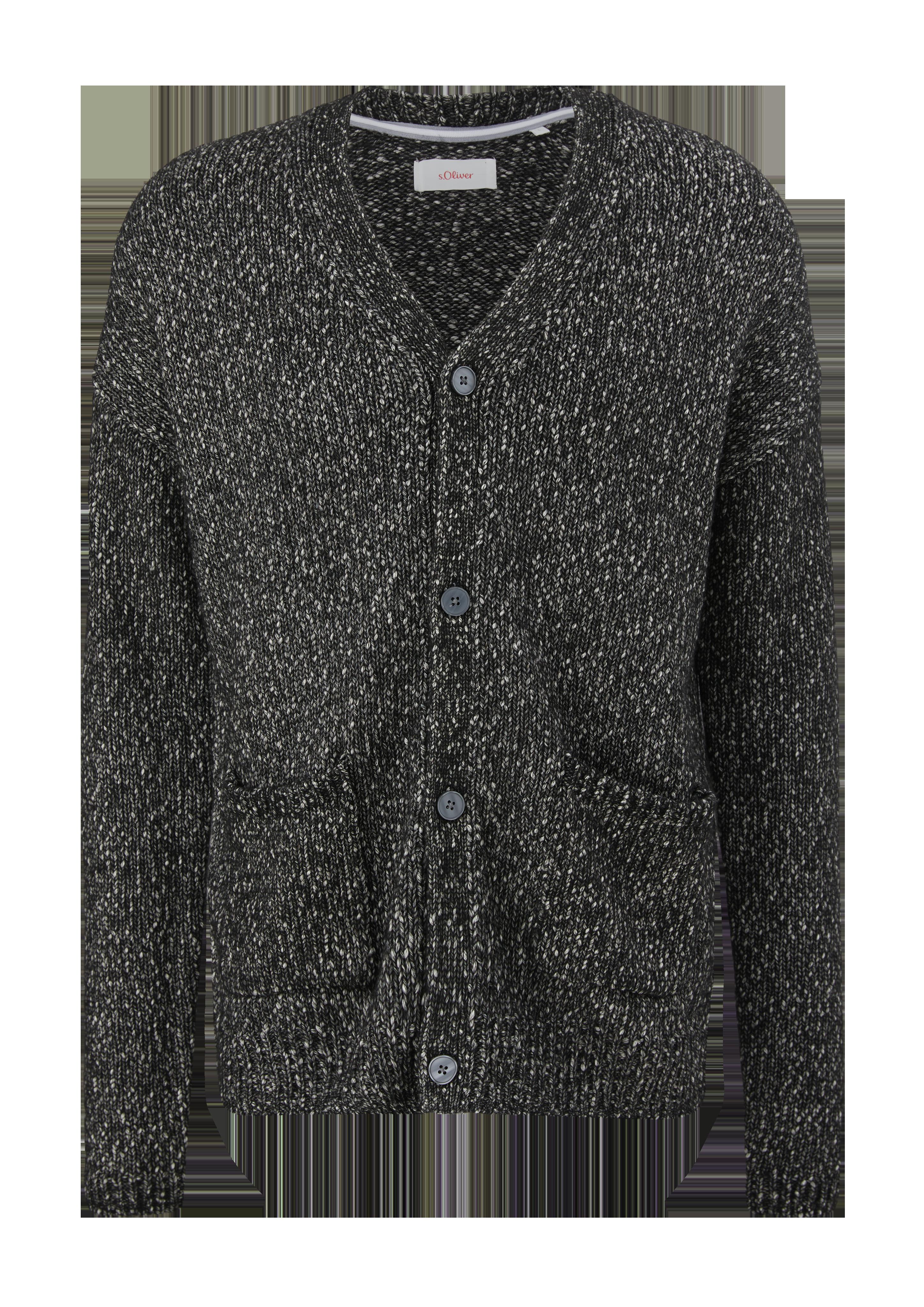 Strickjacke in melierter Optik  2124543-99X0