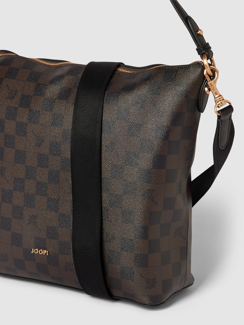Shopper mit Allover-Muster in dunkelbraun