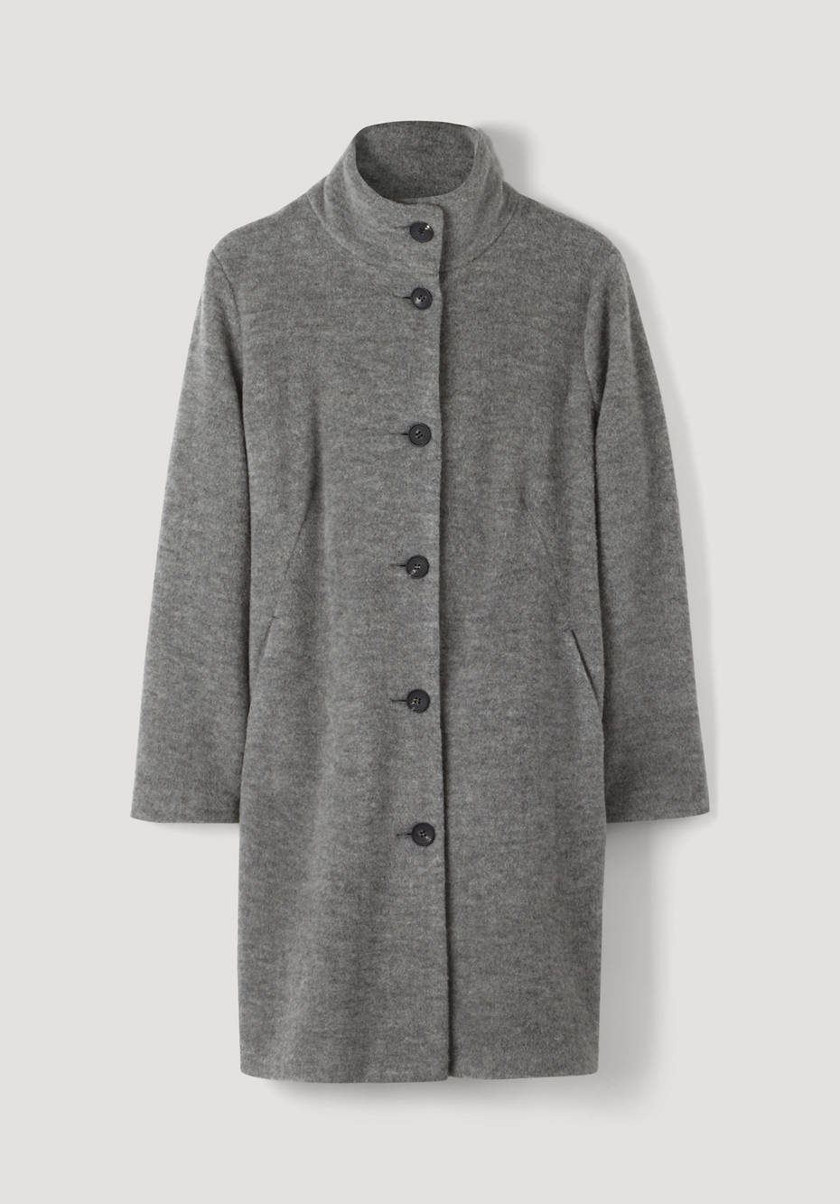 Wollfleece Mantel aus reiner Bio-Merinowolle