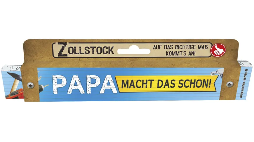 Lustiger Zollstock mit Spruch - Papa macht das schon