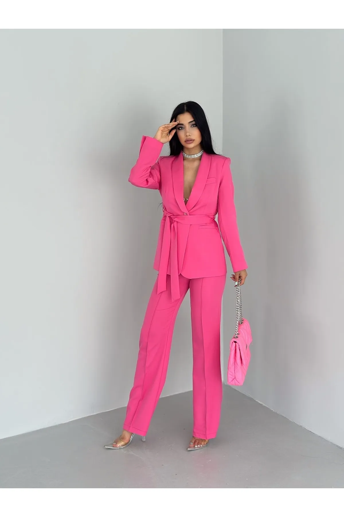 ZF BUTİK  Set aus Jacke und Hose mit Gürtel