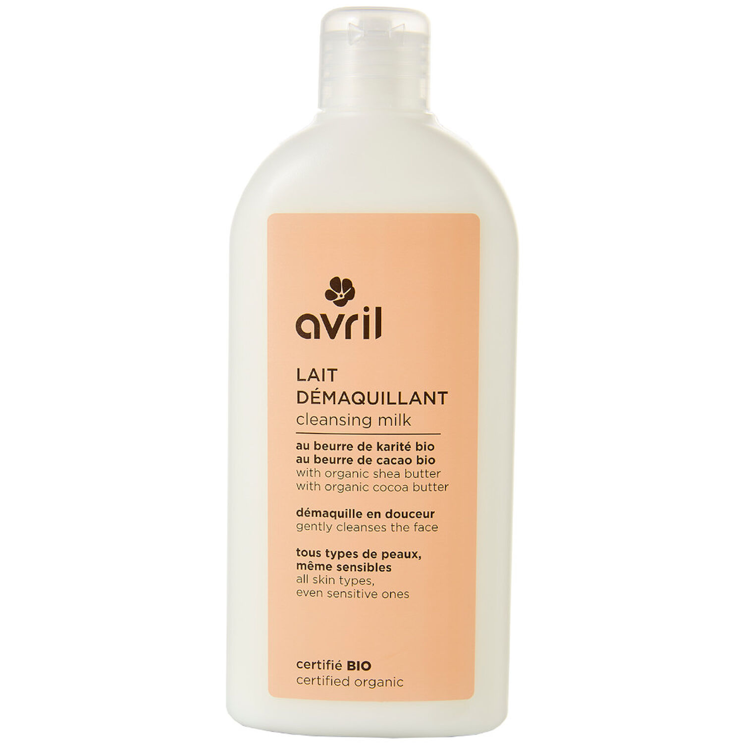 Avril Lait Démaquillant Lait Démaquillant Certifié bio