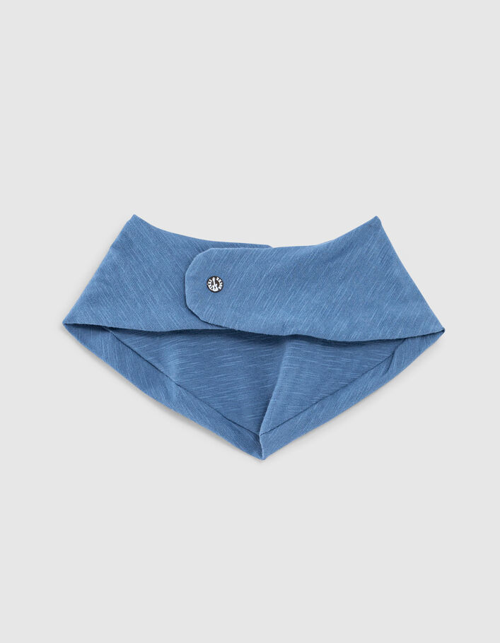 Bavoir bleu print rock coton bio bébé