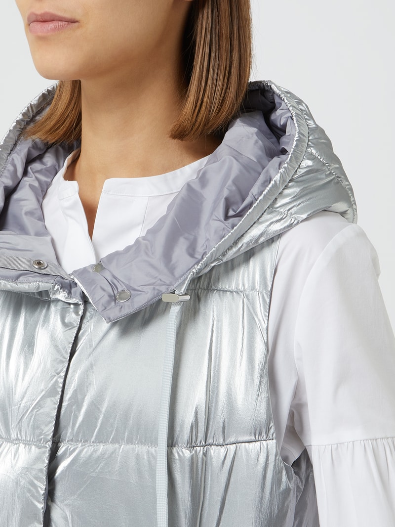 Steppweste mit Wattierung in silber