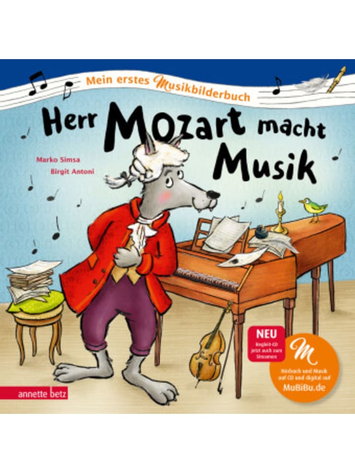 Betz, Wien Buch - Herr Mozart macht Musik (Mein erstes Musikbilderbuch mit CD und zum Stre günstig kaufen onesize