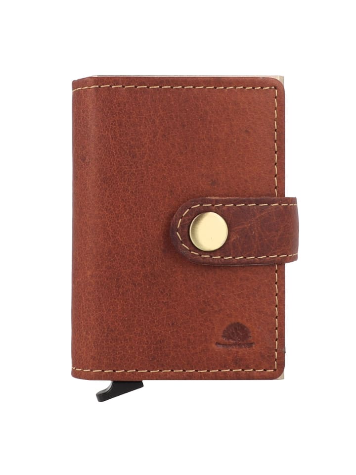 Greenburry Vintage Geldbörse RFID Schutz Leder 10 cm in cognac günstig kaufen onesize
