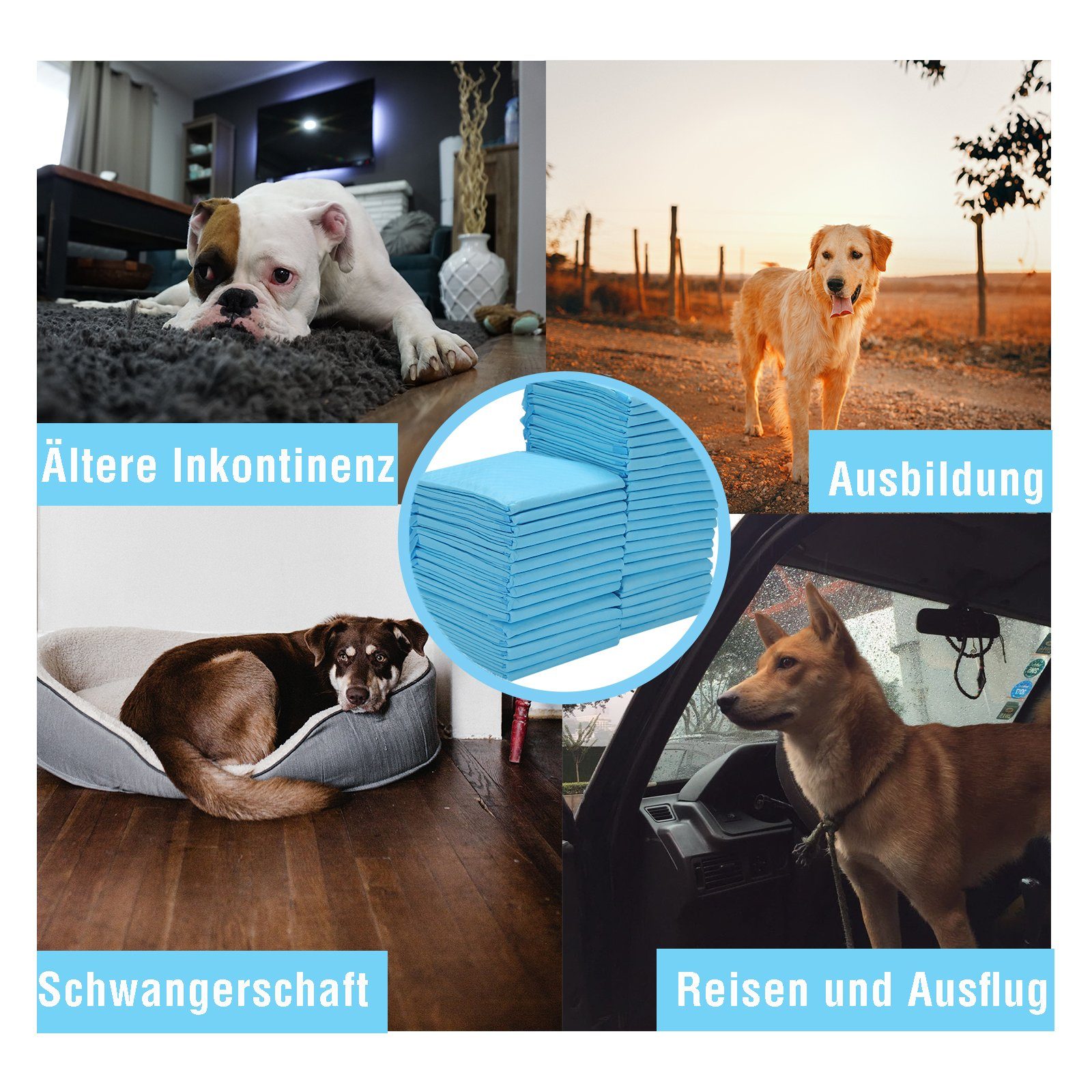 Lospitch Hundematte Welpenunterlage Puppy Pads Training Pads Welpentoilett Katzen Hundeklo