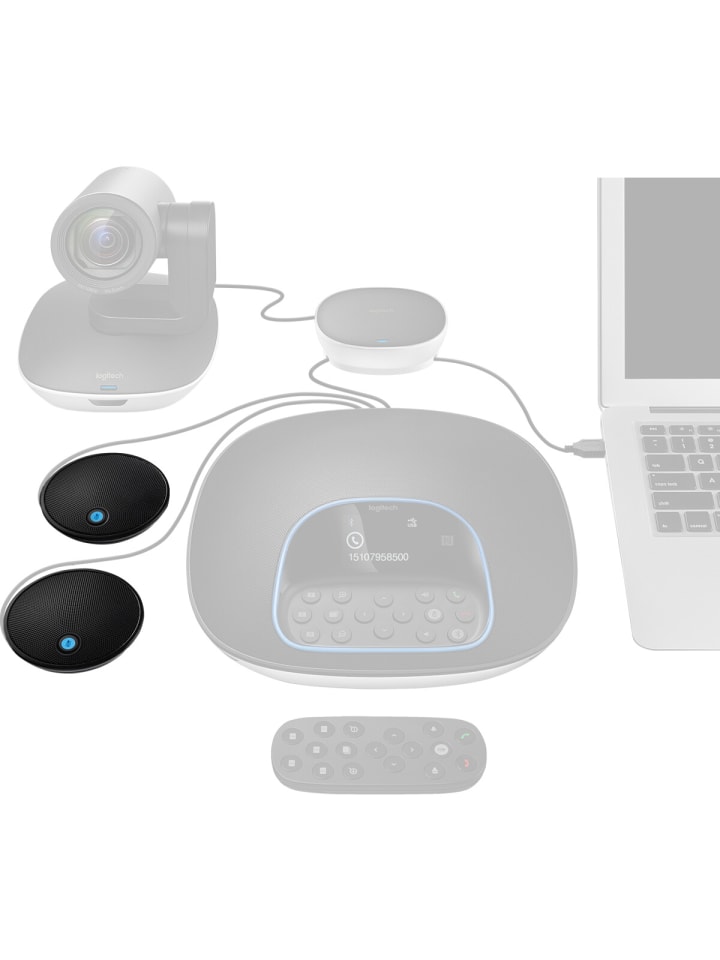 Logitech Mikrofone für den Tisch für bis zu 20 Teilnehmern in Schwarz günstig kaufen onesize