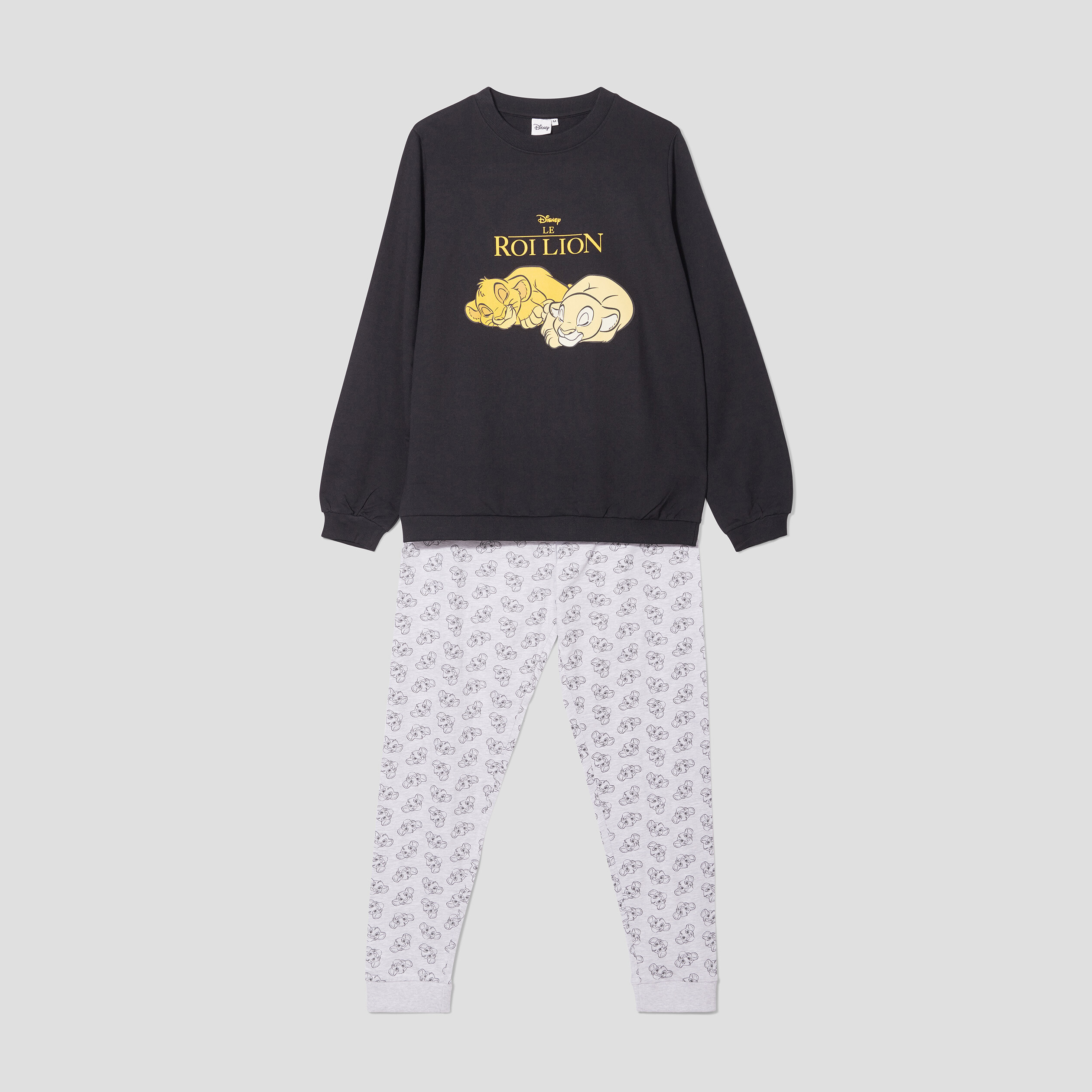 Ensemble pyjama 2 pièces Le Roi Lion noir femme | La Halle