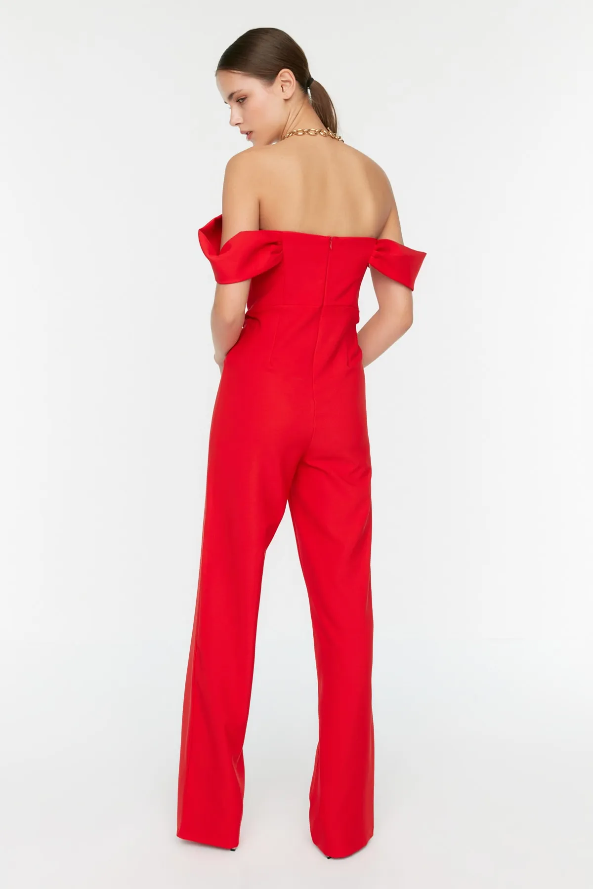 Trendyol Collection  Rot gefütterter Bügel-Overall TPRSS22TU0070
