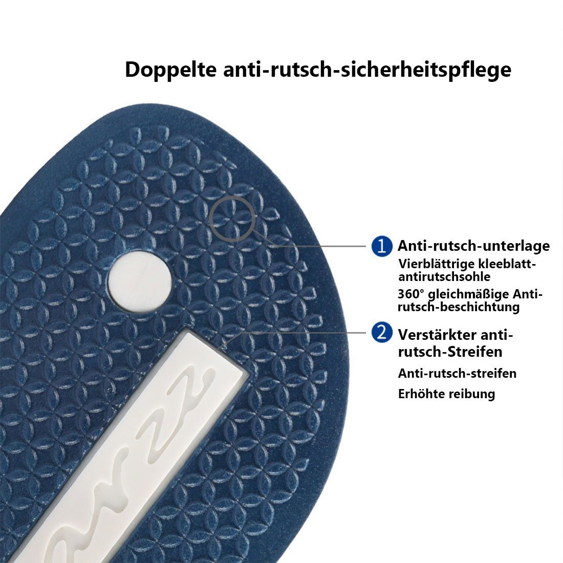 DÖRÖY Rutschfeste Herren-Flip-Flops, Strand-Flip-Flops, modische Sandalen Badesandale