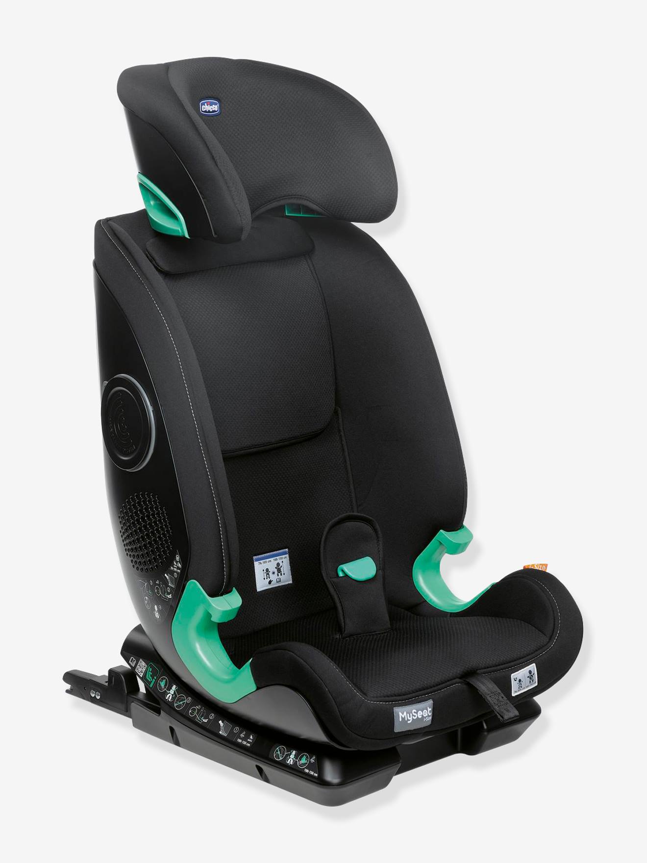 Chicco Kindersitz MYSEAT I-SIZE Gr. 1/2/3 CHICCO, 76-150 cm - schwarz