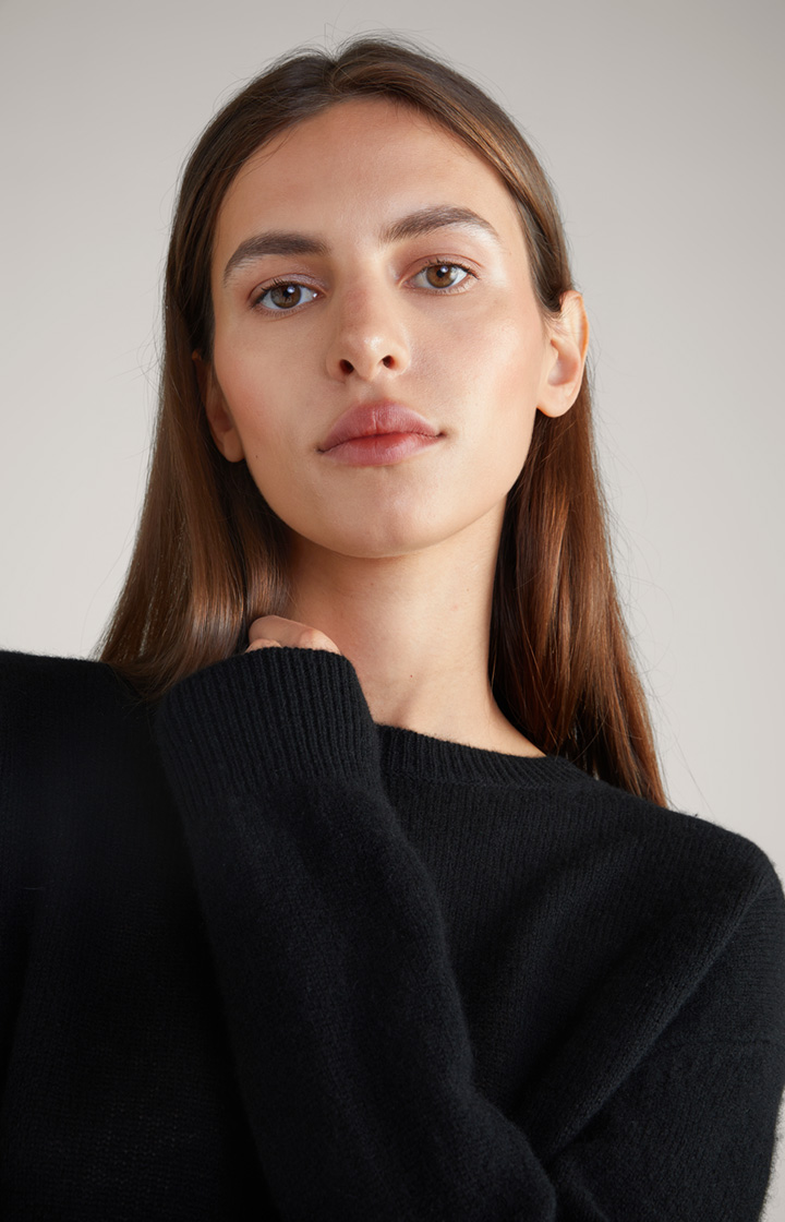 Cashmere-Strickpullover in Schwarz