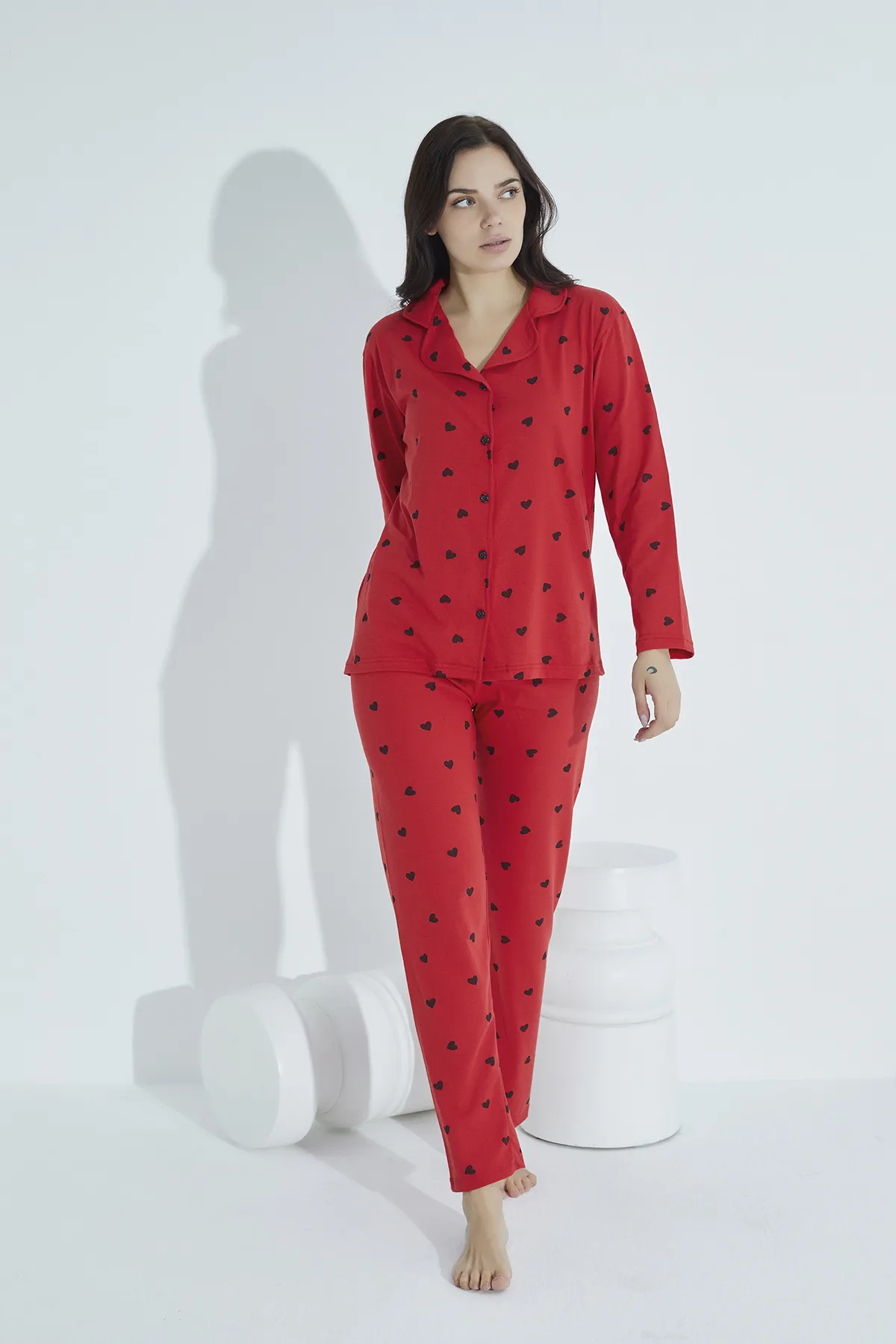 ELİTOL  Pyjama-Set mit Knöpfen