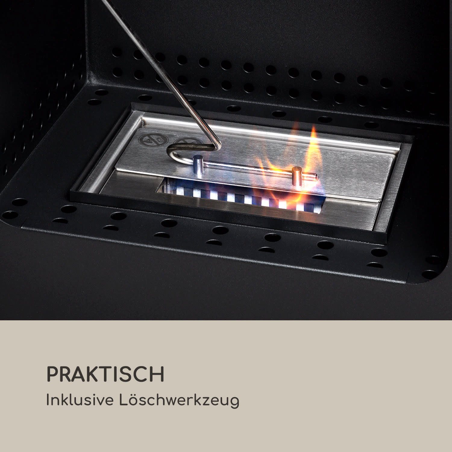 Blumfedt Echtfeuer-Dekokamin Fiamme Cantal Ethanol-Kamin