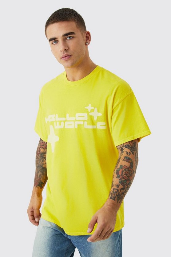 Oversize T-Shirt mit Worldwide-Print