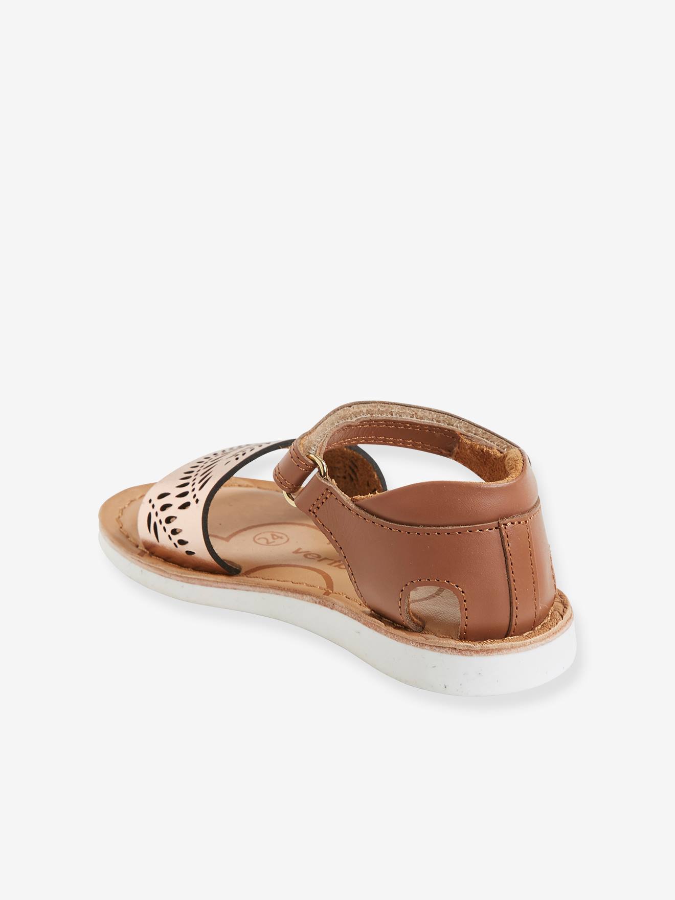 Sandales cuir fille collection maternelle kaki