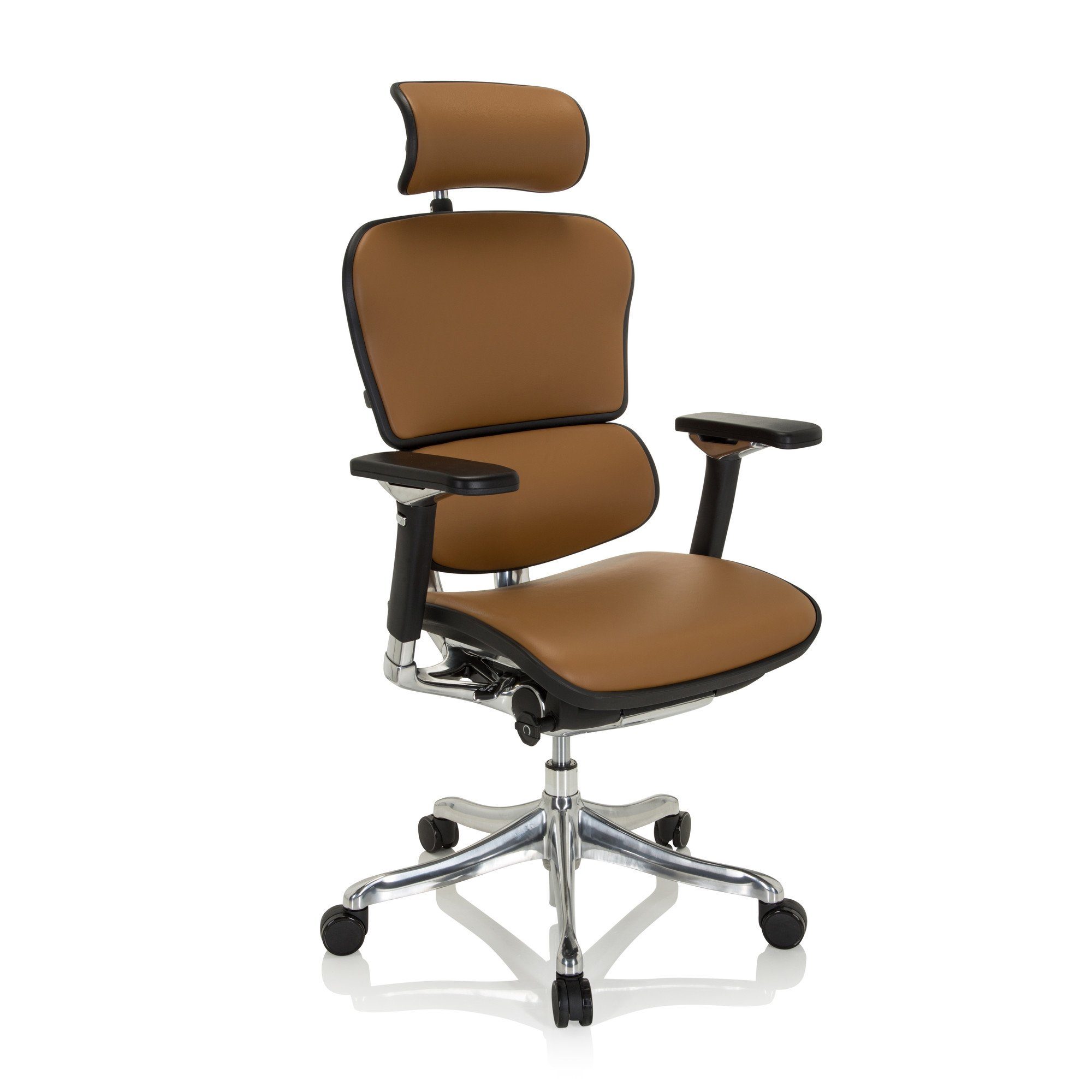 hjh OFFICE Drehstuhl High End Bürostuhl ERGOHUMAN PLUS Leder (1 St), Schreibtischstuhl ergonomisch
