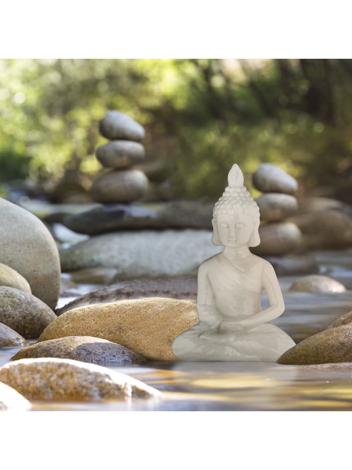 relaxdays Buddha-Figur in Weiß - (H)17 cm günstig kaufen onesize