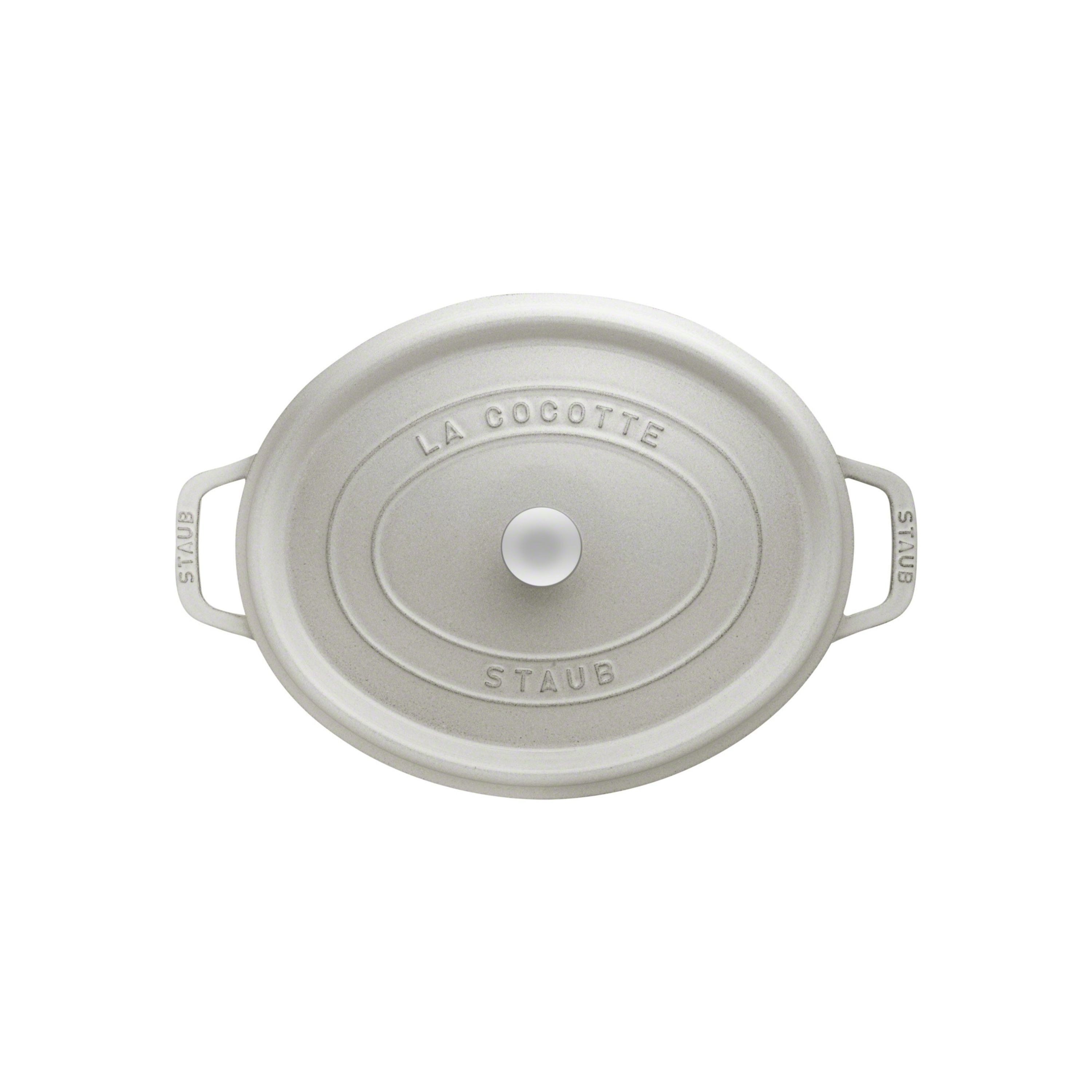 Cocotte 31 cm, oval, Weisser Trüffel, Gusseisen
